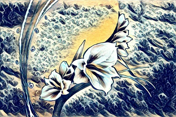 추상화 꽃 예술 그림 — 스톡 사진