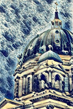 Berlin art vintage illustration