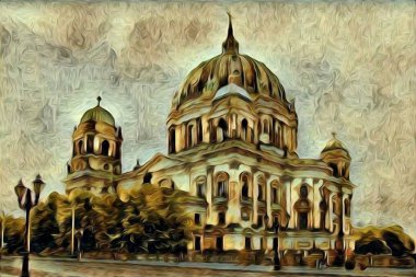 Berlin art vintage illustration