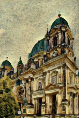 Berlin art vintage illustration