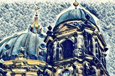 Berlin art vintage illustration