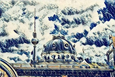 Berlin art vintage illustration