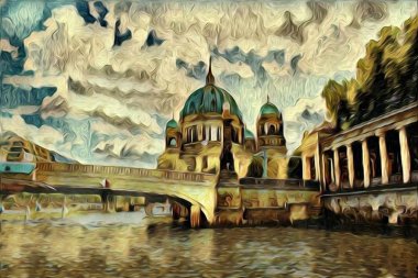 Berlin art vintage illustration