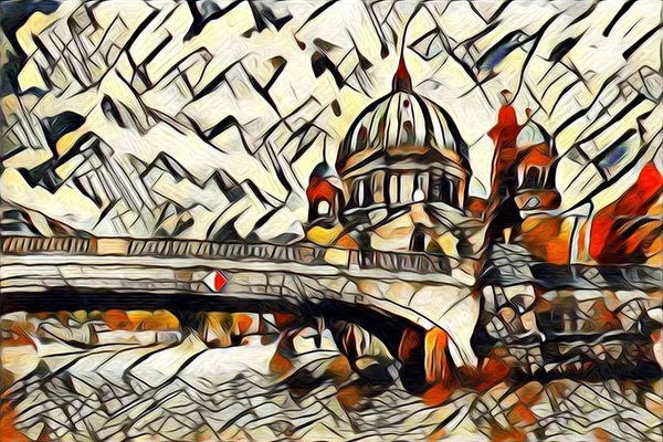 Berlin art vintage illustration