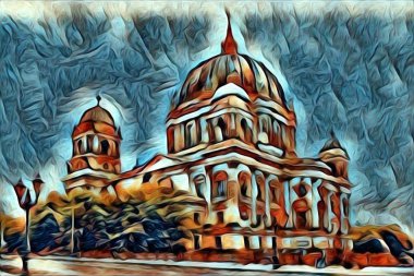 Berlin art vintage illustration