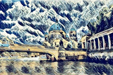 Berlin art vintage illustration