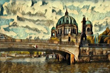 Berlin art vintage illustration