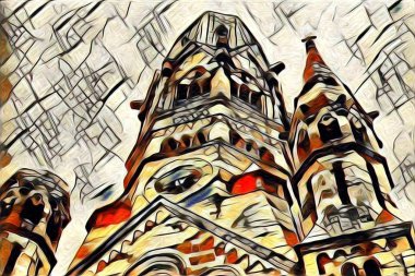 Berlin art vintage illustration