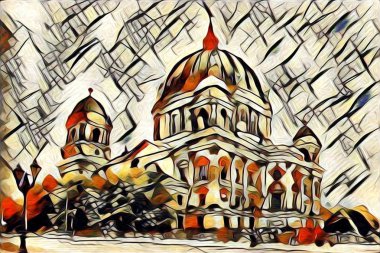 Berlin art vintage illustration