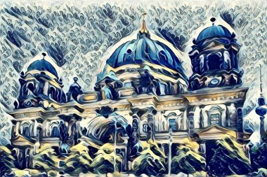 Berlin art vintage illustration