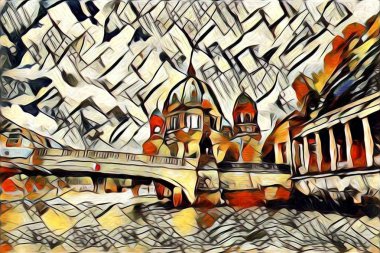 Berlin art vintage illustration