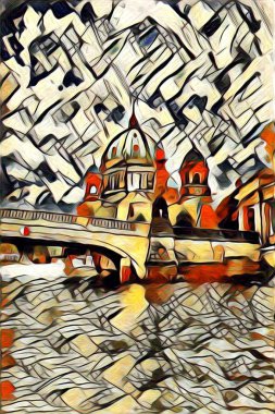 Berlin art vintage illustration