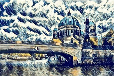 Berlin art vintage illustration