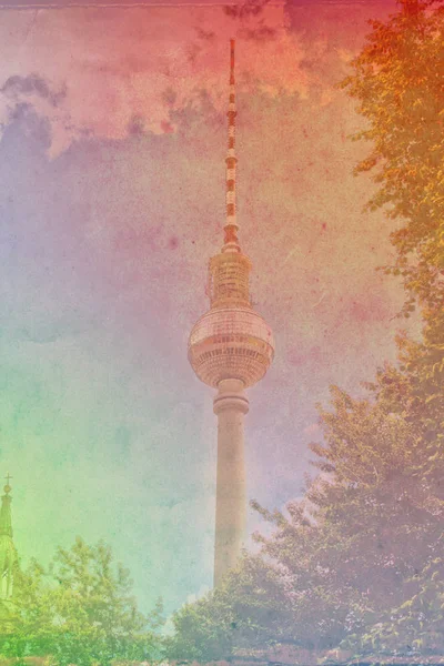 Ilustrasi tekstur seni Berlin — Stok Foto