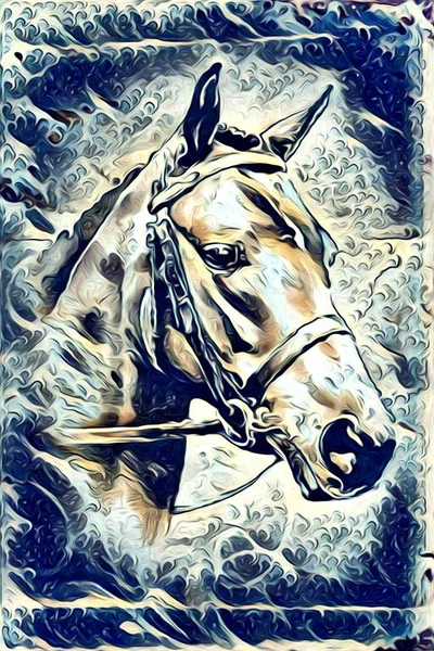 Freehand horse illustration painting — Stock Photo, Image