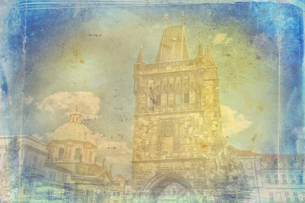 Praga ilustración textura del arte — Foto de Stock