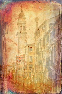 Venedik sanat illüstrasyon doku