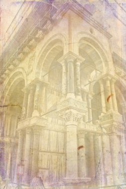 Venedik sanat illüstrasyon doku