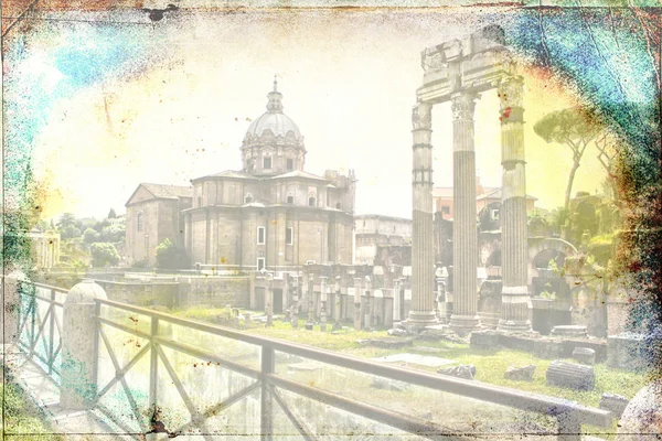 Roma Italia arte illustrazione texture — Foto Stock