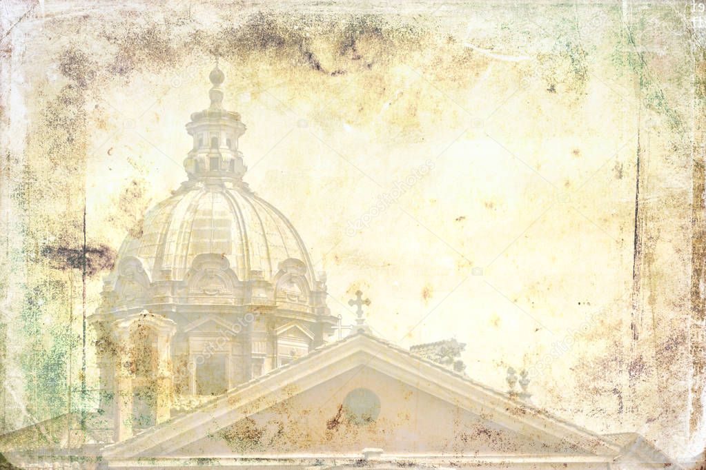 Rome Italy art illustration texture