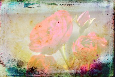 Sanat illüstrasyonu çiçekli klasik arkaplan