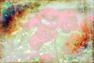 Sanat illüstrasyonu çiçekli klasik arkaplan