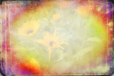 Sanat illüstrasyonu çiçekli klasik arkaplan