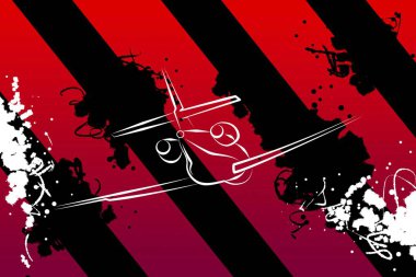 Yaratıcı bir arka plan iş jet simgesini