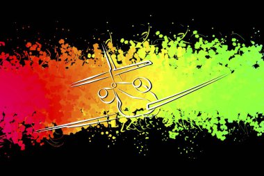 Yaratıcı bir arka plan iş jet simgesini