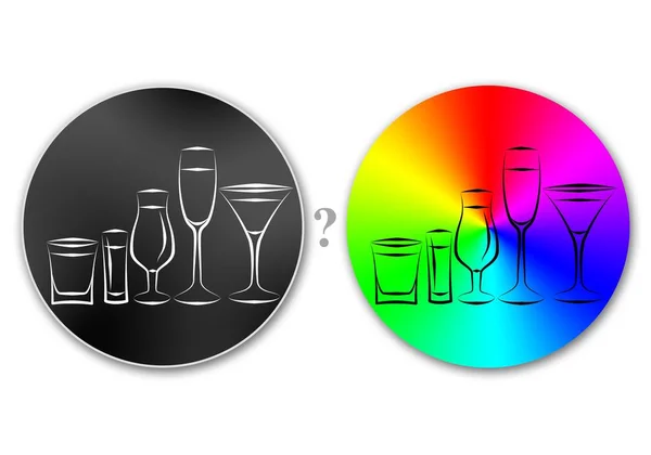 Verschiedene Arten von Alkohol auf kreativem Hintergrund — Stockfoto