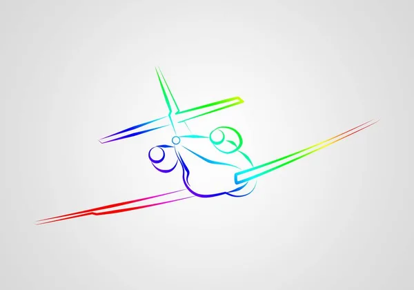 Бізнес іконка реактивного літака на творчому тлі — стокове фото