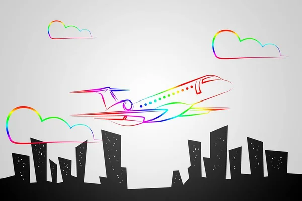 Business jet ikon a kreatív háttér — Stock Fotó
