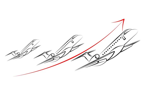 Бізнес іконка реактивного літака на творчому тлі — стокове фото