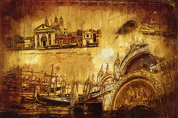 Venedig Kunst Illustration — Stockfoto