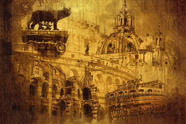 Roma İtalya sanat illüstrasyon