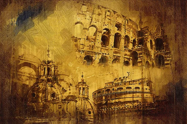 Ilustracja Rome Italy — Zdjęcie stockowe