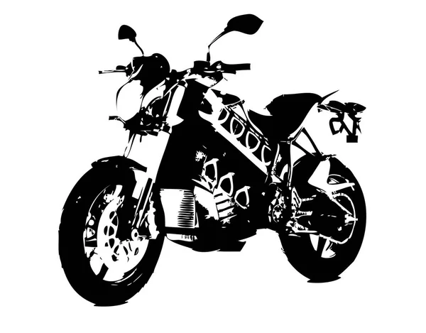 Motosiklet izole llustration sanat — Stok fotoğraf