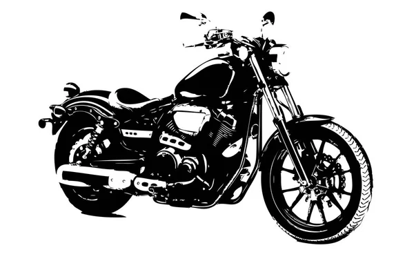 Motocykl llustration, samostatný umění — Stock fotografie