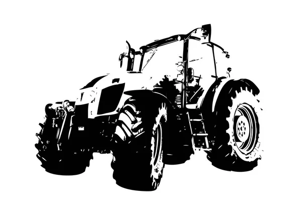 Tarım traktörü illüstrasyon sanat — Stok fotoğraf
