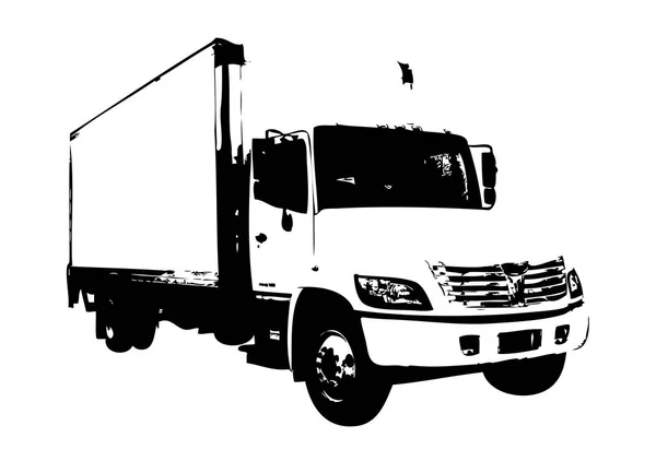 Samochód ciężarowy ilustracja na białym tle sztuki — Zdjęcie stockowe