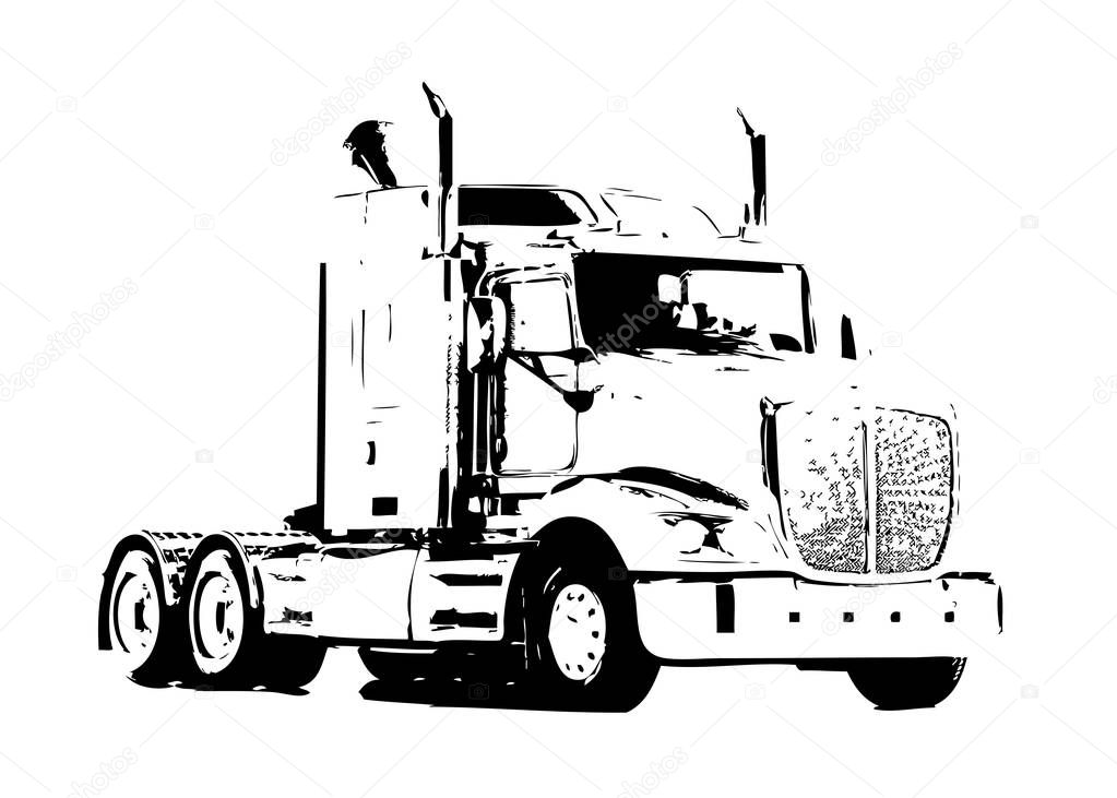 Truck illustration isolated art