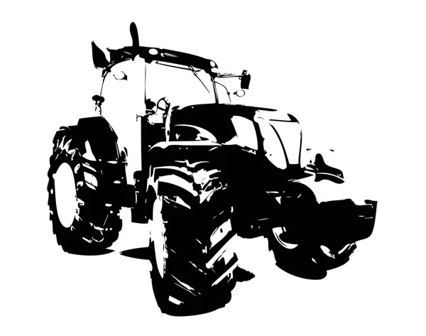 Agricultural tractor illustration art — Stock Photo, Image