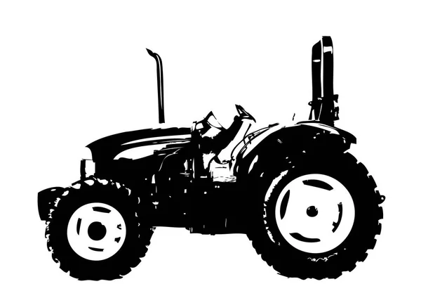 Agricultural tractor illustration art — Stock Photo, Image