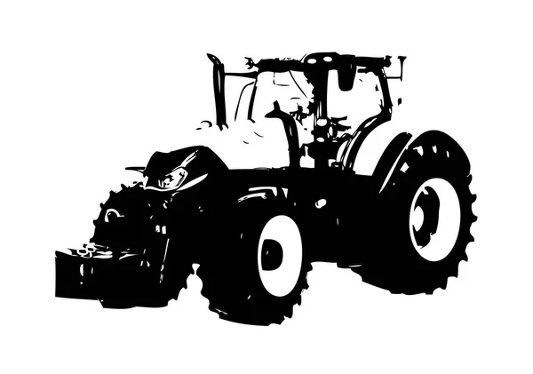 农业拖拉机插图艺术 — 图库照片