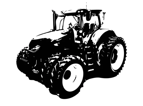 Tractor agrícola ilustración arte —  Fotos de Stock