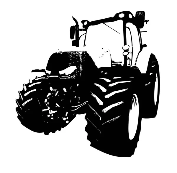 Agricultural tractor illustration art — Stock Photo, Image