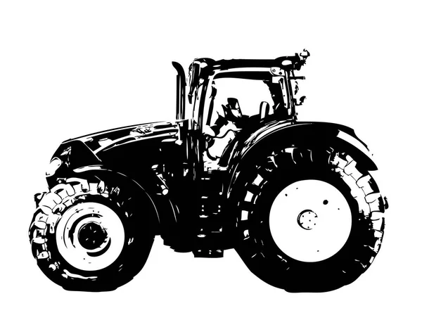 Agricultural tractor illustration art — Stock Photo, Image