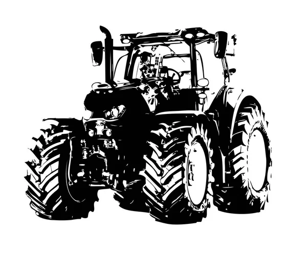 Trator agrícola ilustração arte — Fotografia de Stock