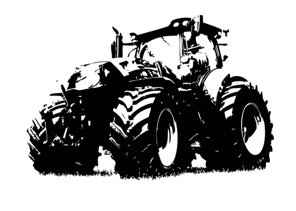 Agricultural tractor illustration art — Stock Photo, Image