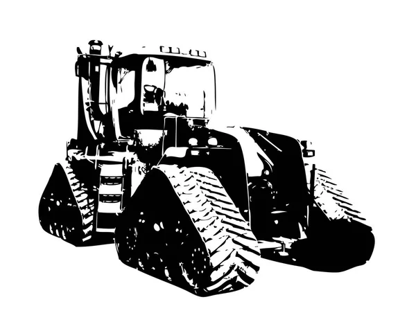 Ілюстрація сільськогосподарського трактора — стокове фото